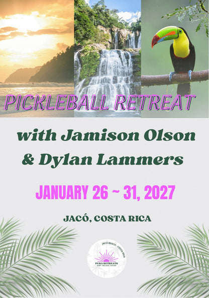 Jaco, Costa Rica with Pura Pickleball January 26th - 31st 2027