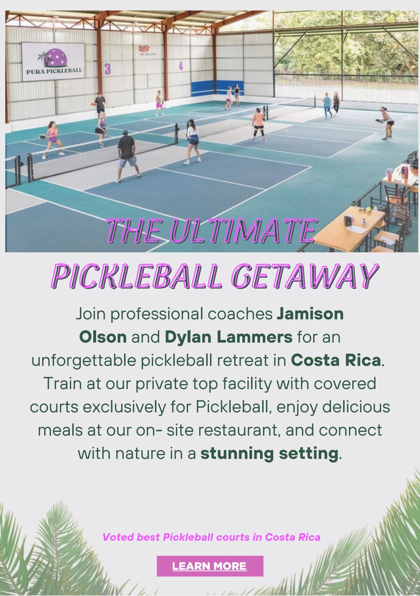 Jaco, Costa Rica with Pura Pickleball January 26th - 31st 2027